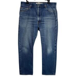 Levi's 505 Jeans Men 36x32 Blue Denim High-Rise Regular Fit Straight Leg Zip Fly